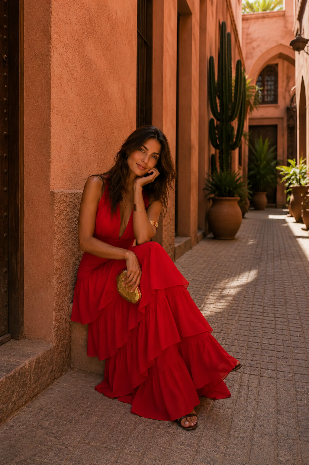 Vestido Manila Halter de Volantes