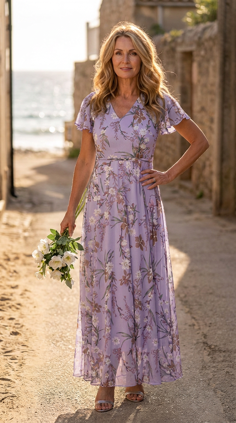 Vestido Marina — VESTIDO LARGO FLORAL CON ESCOTE EN V