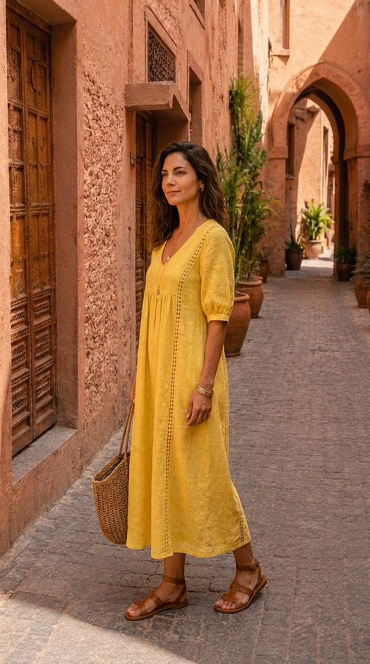 PALOMA - VESTIDO BOHEMIO CON ESCOTE EN V